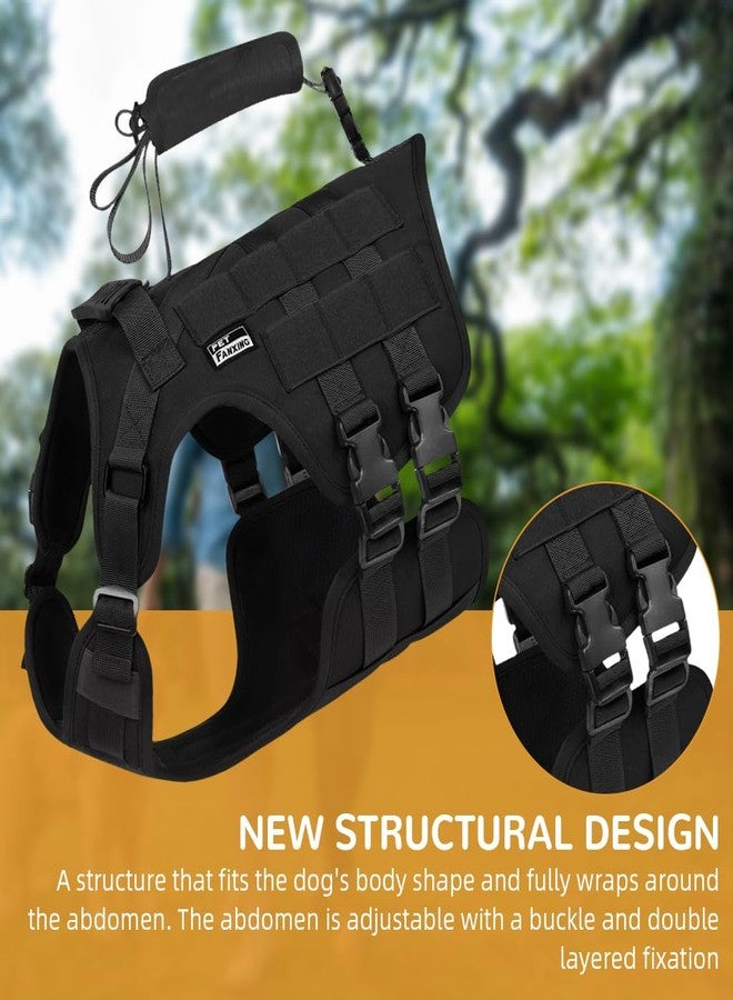 ZIBUYU® Tactical Dog Harness for Medium Dogs with Pocket Outdoor Dog Vest Harness with D Ring and Lifting Handles Breathable Oxford Cloth Quick Release 20-30kg - Image 4